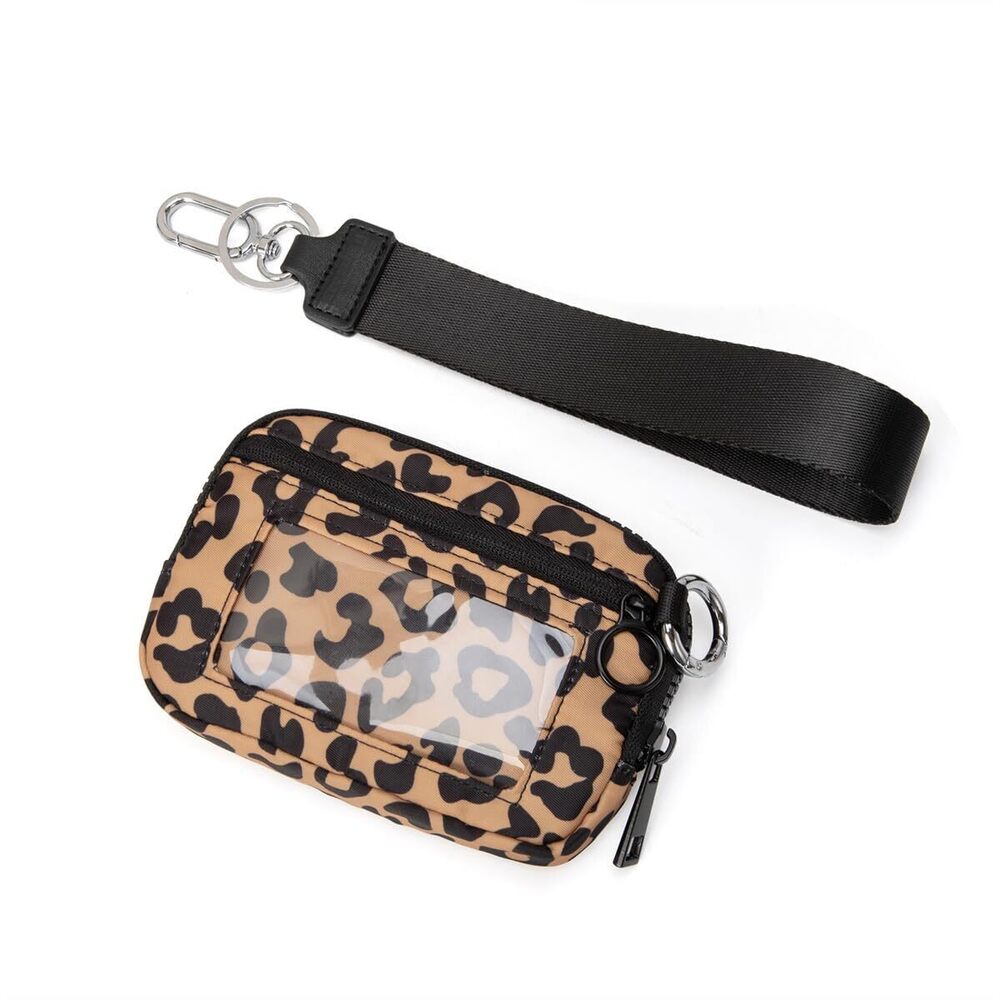 4818 Wristlet Wallet Mini Zip Card Case with Clear ID Window Zipper Coin
